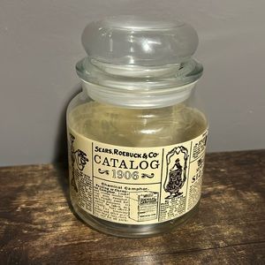Vintage Sears Roebuck & Company glass jar with lid